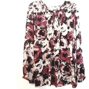 Sejour Nordstrom's Women's‎ Abstract Floral Popover Top